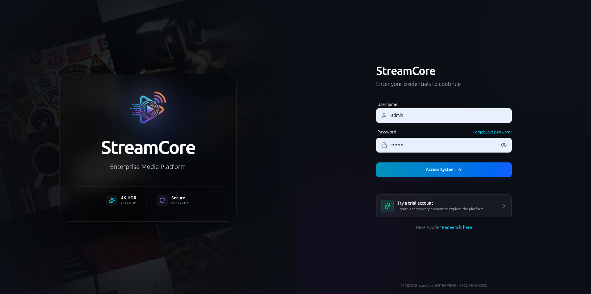 StreamCore - IPTV/OTT Platform with Reseller Panel & Android TV App